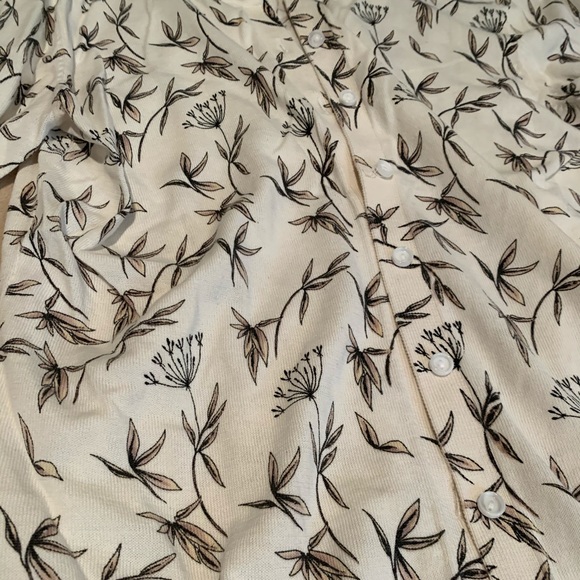 Loft Signature Cream and Floral Cardigan Sweater - Picture 4 of 4